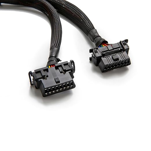 bbfly-B6 OBD II OBD2 16 Pin Splitter Extension 1x Male and 2X Female Extension Cable Adapter (1FT/30CM) (5 Pack)