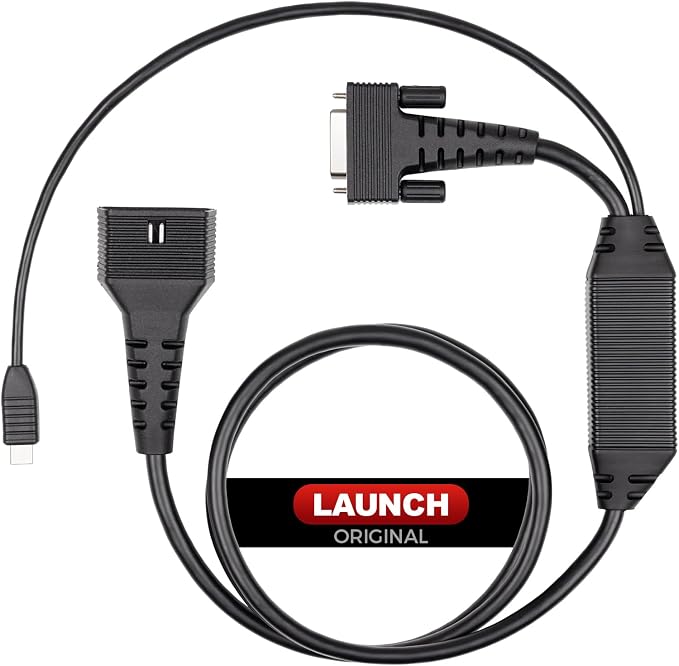 Launch DoIP Adapter Cable with USB-C and 16-Pin Male to DB-15 Female | Connector for Launch Creader Series CRP123X V3, CRP129X V3, CRP129X Plus V3, CRP919X Lite V2 - Faster 100 Mbps diagnosis