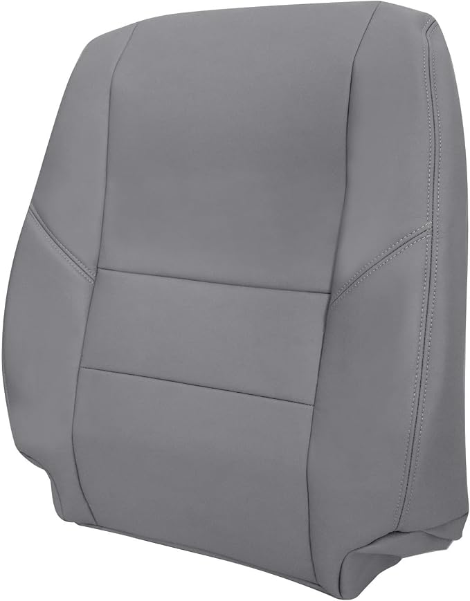 SecosAutoparts 6-Piece Front Driver & Passenger Bottom & Top & Headrest Microfiber Leather Seat Covers Replacement Compatible with Toyota Sequoia 2001-2007 & Tundra 2000-2004, Gray, Custom Fit