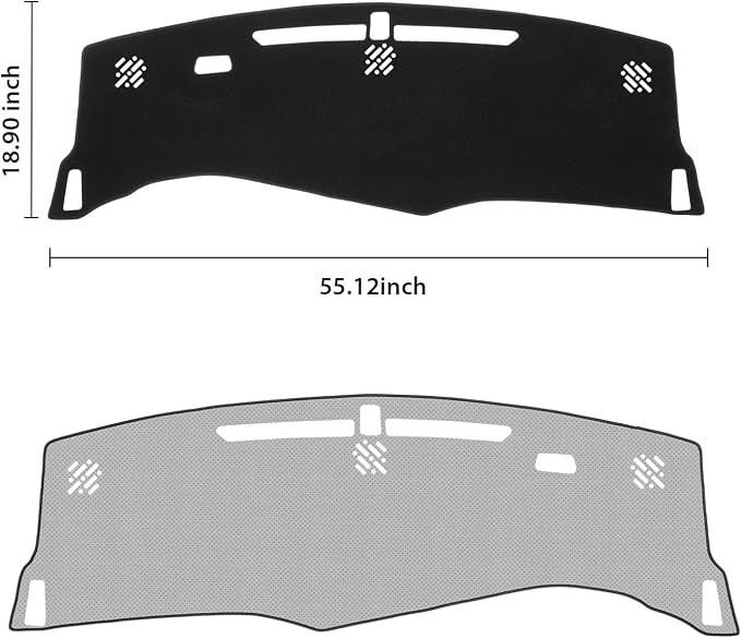 KUST Black Dash Cover for Chevrolet/Chevy Equinox 2025 2026 (Not fits for Equinox EV) Polyester Dashboard Cover Non-Slip Interior Accessories for Equinox Custom Fit Dash Mat No Glare