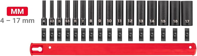 TEKTON 1/4 Inch Drive Impact Socket Set, 16-Piece | SID90103