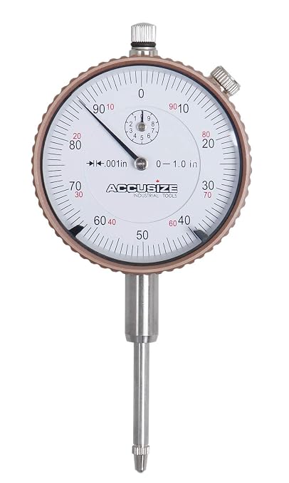 Accusize Industrial Tools 0-1'' by 0.001'' Dial Indicators, P900-S102, 6 Units | 0-1" x 0.001", 6 ps set