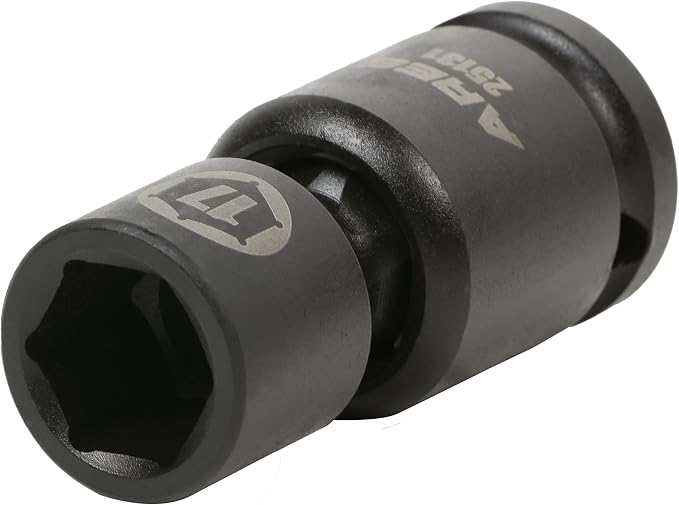 ARES 25125-11-Piece Metric Pinless Universal Swivel Impact Socket Set - 1/2-Inch Drive Swivel Impact Sockets Access Hard to Reach Fasteners – Pinless Design Allows for Smooth Full 360 Degree Action