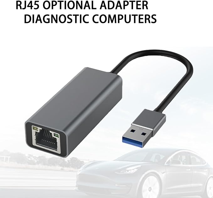 6 Pcs Diagnostic Cables Set for Tesla Model 3, Y, S, X, OBD2 Connector Work Scanner RJ45 USB LAN Diagnostic Tools Adapter for 1137658-00-C,1013230-00-A