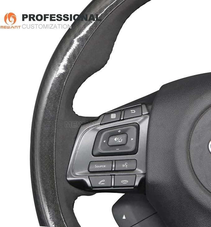 MEWANT Hand Stitch 3D Style Steering Wheel Cover Wrap for Subaru WRX 2015-2021 / WRX STI 2015-2021 Steering Wheel Accessories for Subaru WRX