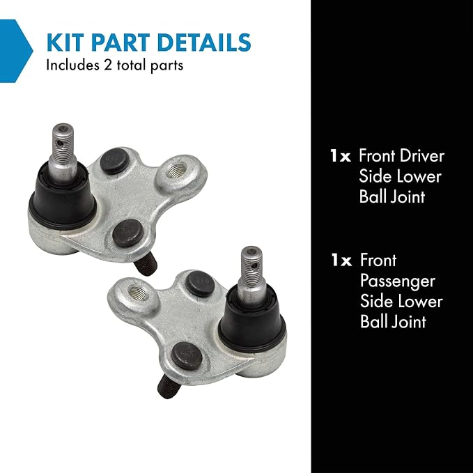 TRQ Front Lower Driver and Passenger Side Ball Joint Set Compatible with 2013-15 Acura ILX 2012-13 Honda Civic 2014-15 Civic EX HF Hybrid-L Natural Gas EX-L Hybrid LX