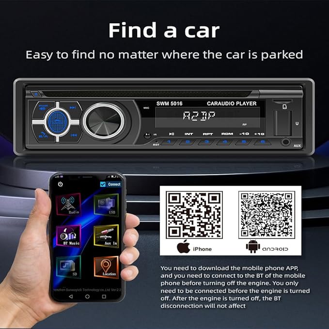 Single Din Car Stereo CD DVD Player,MP3 USB Music Unit Car Radio,Support Bluetooth FM/RDS/USB/AM