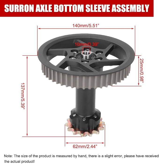 Axle Bottom Sleeve Assembly for Surron Center Axis Transmission Kit for Electric Dirt Bike