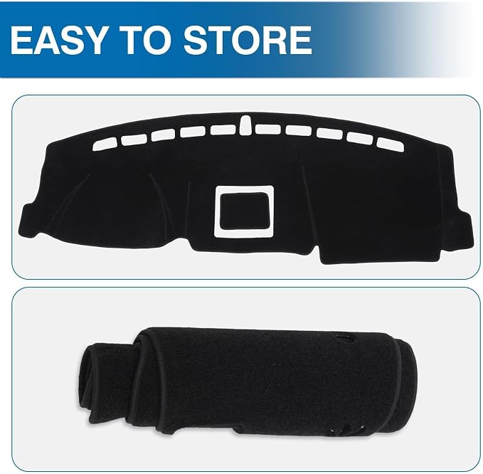 KUST Black Dash Cover for Ford Expedition 2018-2021 (Only fits 4.3-inch Touch Screen Dashboard. Not fits 12-inch/15.5-inch Touch Screen Dashboard) Dashboard Cover Non-Slip Accessories for Expedition