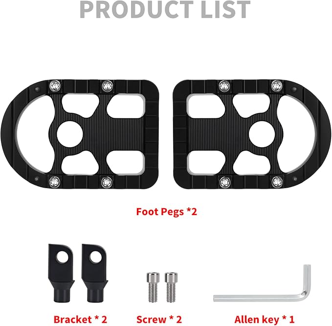 Motorcycle Floorboards Passenger Footboards Wide Foot Pegs Board Pedal Compatible with Touring Electra Road Street Glide Softail Road King Black Edge
