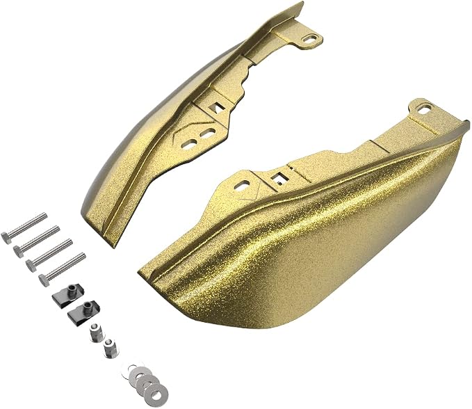 Advanblack 2024 RG Mid Frame Air Deflectors Compatible for Harley Touring Street Glide, Road King, Electra Glide, 2009-2025(Olive Gold)