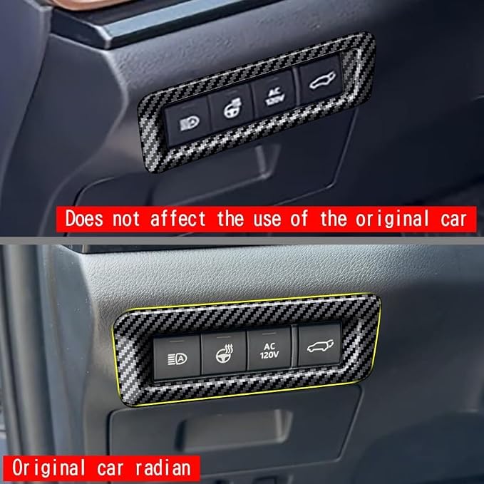Multi Function Button Frame Interior Modifications Compatible with Toyota Grand Highlander 2024 2025 2026 Fit for 2024-2026 Grand Highlander ABS Accessories(Wood Grain)
