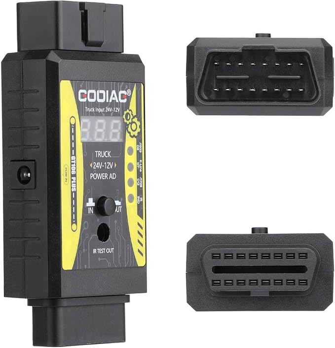 GODIAG GT106 Plus 24V to 12V Adapter for Heavy Duty Trucks, Fuel Injector Testing and Relay Service Tool for Cars & Trucks