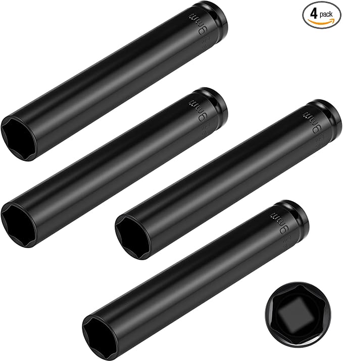 4 Pcs 6 Spline 15/16" Socket Truck Cage Bolt Truck Tools Extra Deep 15/16" Socket 1/2" Drive