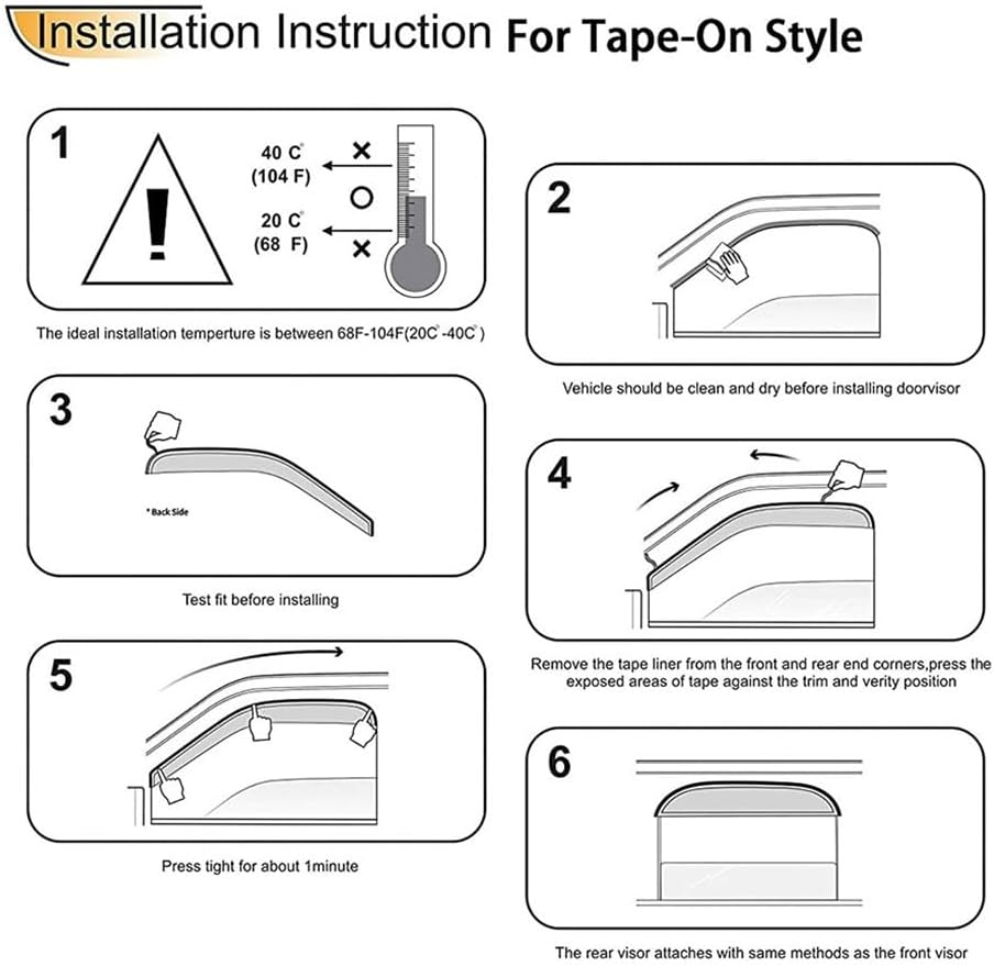 94953Y Chrome Side Window Visor Wind Vent Deflector for 1999-2016 Ford F-250/F-350/F-450/F-550 Super Duty SuperCrew Cab with 4 Full Size Doors,4pcs Outside Mount Style Shade Sun Rain Guards