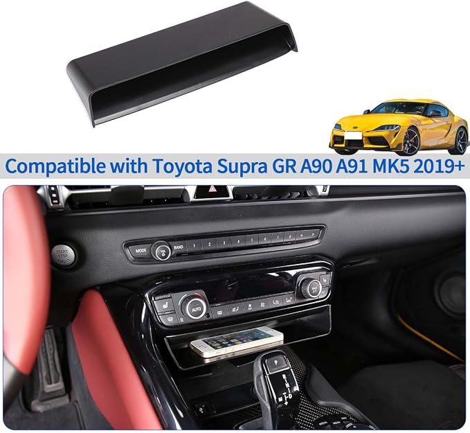 Fit for Toyota Supra GR A90 A91 MK5 2019-2026 Center Console Storage Box, ABS Console Storage Tray Organizer, Auto Interior Storage Accessories