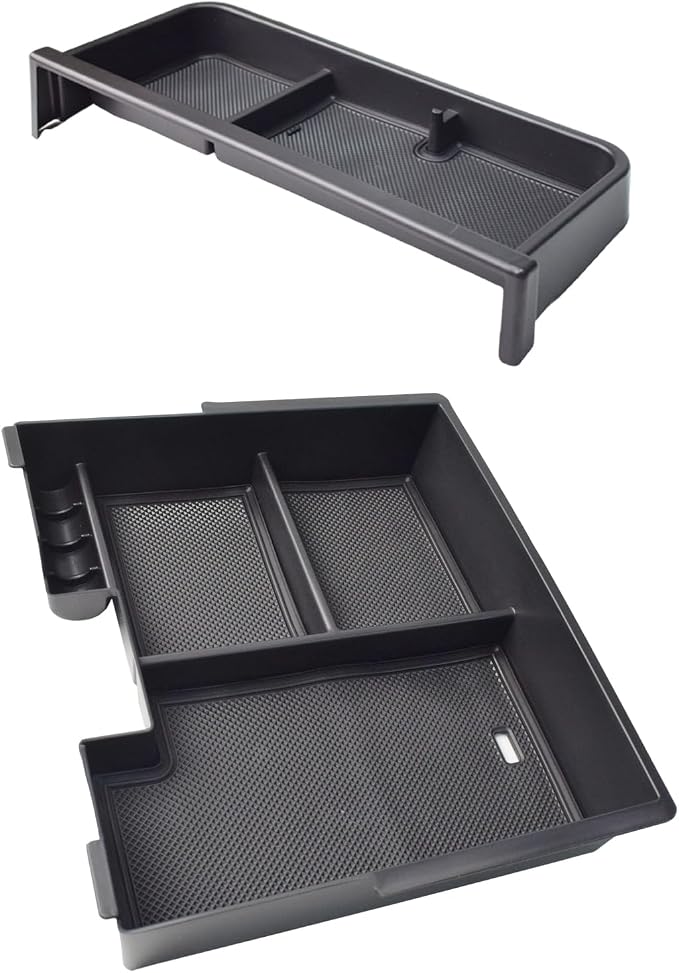 HGWEI Center Console Dashboard Organizer Compatible with 2022 2023 2024 2025 GMC Hummer EV Interior Accessories, Middle Armrest Storage Box 12.3" Dash Holder Insert Tray (Behind Steering Wheel)