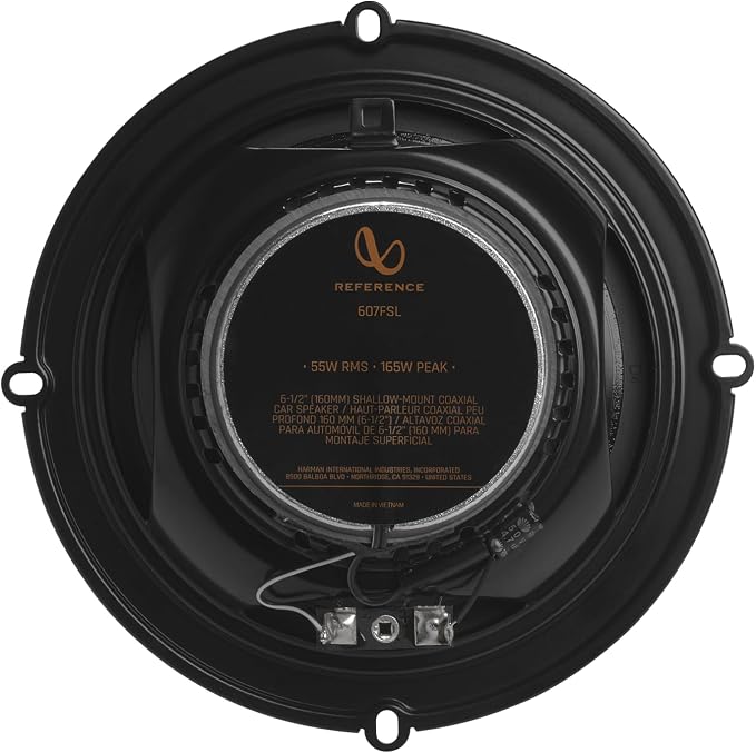 Infinity REF607FSL Shallow Mount 6.5 Inch 2 Way Coaxial Car Speakers - Pair