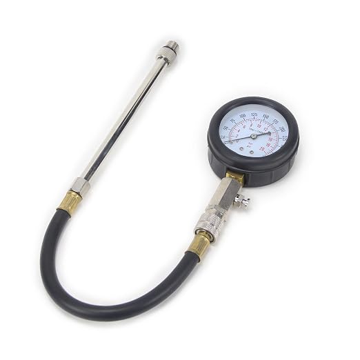 AUTO Tools Petrol Gasoline Engine Cylinder Compression Tester Kit with M10 M12 M14 M16 M18