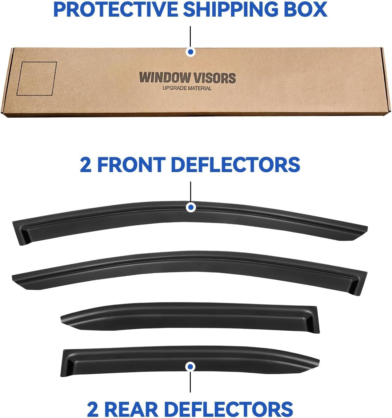 Window Visors Rain Guards Shield for 2019-2025 Toyota Corolla Sedan, Out-Channel Window Vent Wind Deflectors Visors Shades for 19-25 Corolla Sedan