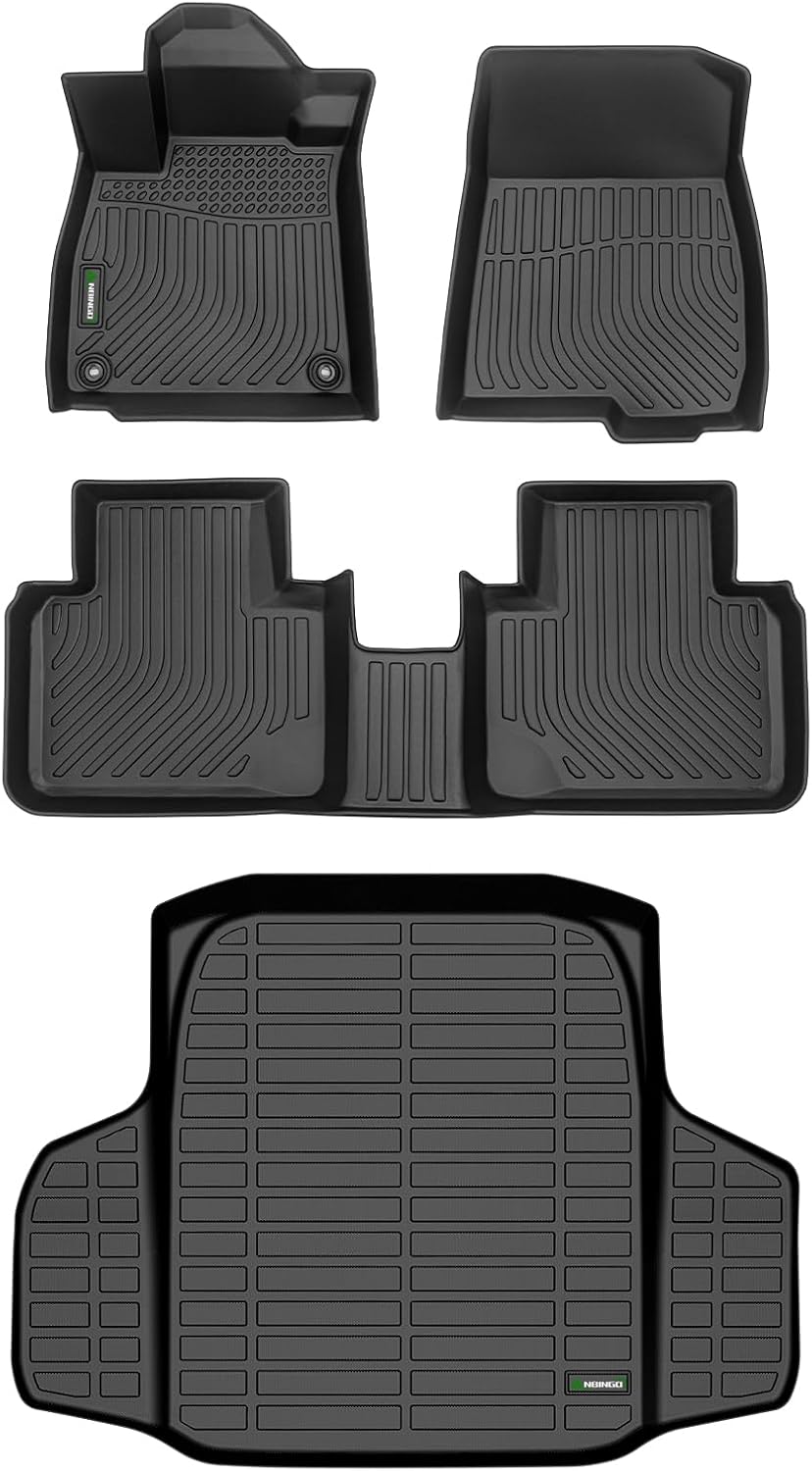 ANBINGO®Floor Mats Fit for 2018-2022 Honda Accord (Include Hybrid Models)& Cargo Liner All Weather Mats for Accord 2019 TPE Car Mat Rugs for Accord 2020 Rubber Trunk Carpet for Accord 2021 Accessories