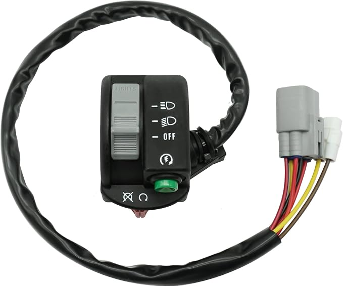 M MATI Left Handlebar Switch Start Stop Headlight Override for Kawasaki Brute Force 750 4x4i KVF750 2012-2021 46091-0243