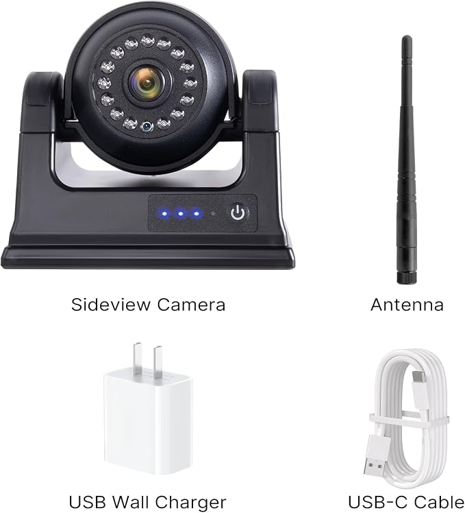 Single Wireless Magnetic Side View Camera for RV Truck Trailer Camper, Compatible with Model SR2 / SR4 / WS703 / WS704 / WS103 / WS104 (WS104S)