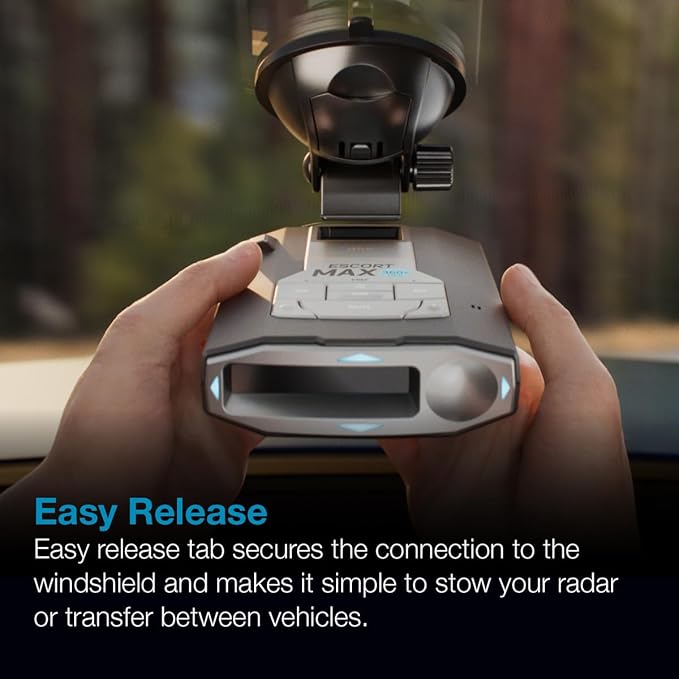 Escort Original Radar Detector EZ Mag Mount - StickyCup Silicon Suction Cup (Black) for Escort Models MAX 360/c MKII, Redline 360c, MAX 3, Cobra RAD 700i and Additional Models