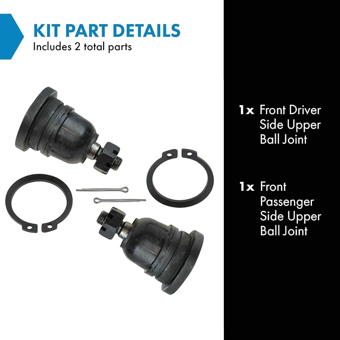 TRQ Front Upper Ball Joint Set Compatible with 1998-2004 Nissan Frontier 2000-2004 Xterra