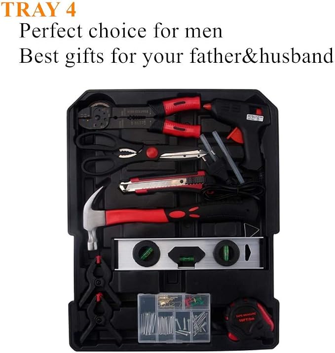 FLZOSPER 799-Piece Sturdy Tool Set with Rolling Wheels Aluminum Trolley Case, General Household Tool Kit, Auto Repair Tool Set Toolbox and Wheels
