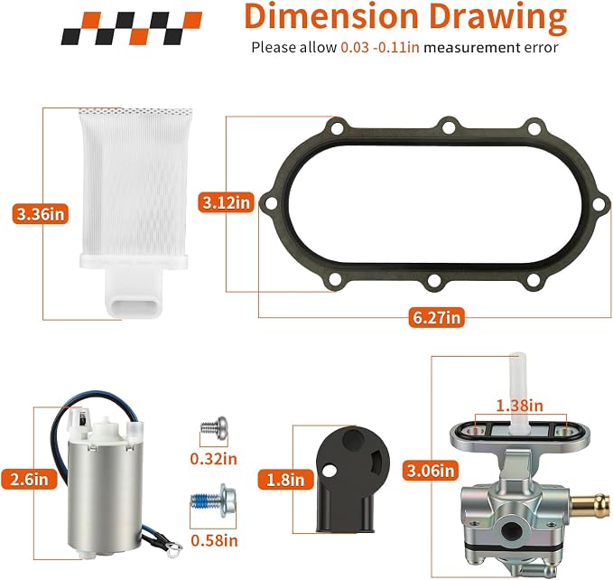 Fuel Gas Valve Petcock + Fuel Pump W/Gasket For Suzuki GSX-R600 1997-2000 GSX-R750X 1996-1999 44300-33E01 44300-33E0V