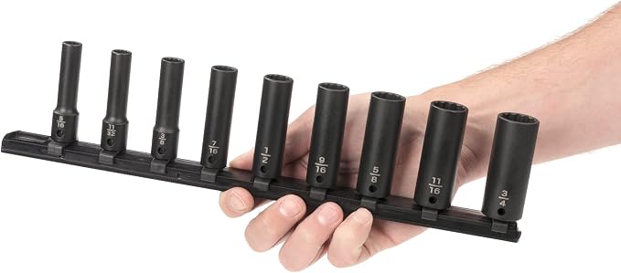 TEKTON 3/8 Inch Drive Impact Socket Set, 9-Piece | SID91109