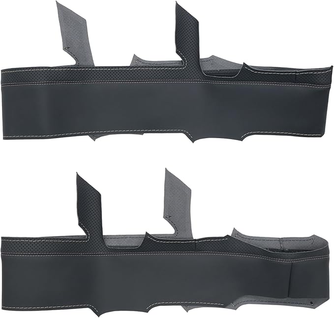 MEWANT Hand Stitch 3D Style Steering Wheel Protector Wrap Cover for GMC Sierra 1500 2019-2023/Sierra 1500 Limited 2022/Sierra 2500 2020-2024/Sierra 3500 2020-2024/Yukon 2021-2023