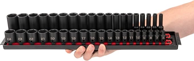TEKTON 3/8 Inch Impact Socket Set, 68-Piece | SID91218