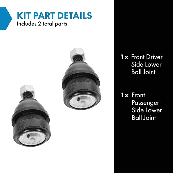 TRQ Front Lower Ball Joint Set Compatible with 1994-2004 Ford Mustang
