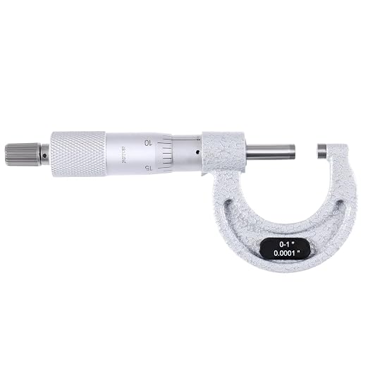 Accusize Industrial Tools 0-1'' by 0.0001'' Ultra-Precision Outside Micrometer, Eg00-0001 | 0-1", Ultra-Precision, Carbide Tipped, M-Type, Resolution 0.0001", Ratchet Friction Thimble, Solid Storage Case