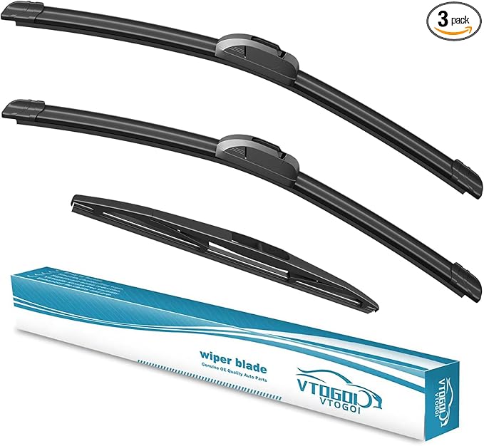 OEM Windshield Wiper Blades Replacement for Mitsubishi Outlander Sport 2011-2019 2020 2021 2022 2023 2024, All Weather Original Factory Quality Front & Rear Wipers Set 24"+21"+10" (Pack of 3)