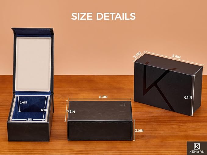 KK7-DB Faraday Protector Box, Signal Shielding, Anti-Theft Car Key & RFID Blocker for Vehicles - Compact Design (Azure-Black)