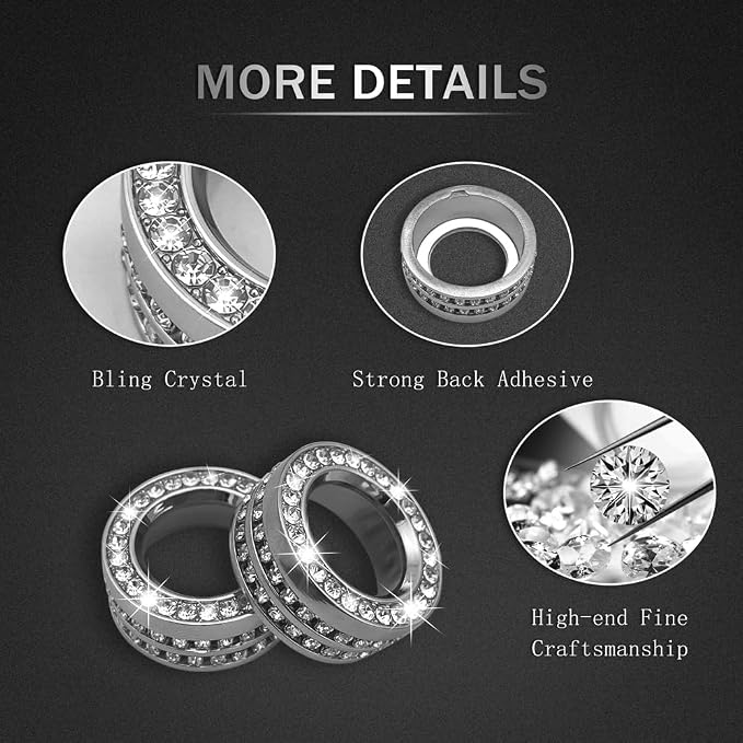 for Honda CRV CR-V EX LX Hybrid Sport Bling Cute Accessories Accessory 2025 2024 2023, AC Volume Knobs, Air Vent Outlet, Gear Shift Cover, Start Stop Push Button Ring Covers, Chrome, Silver, 14pcs