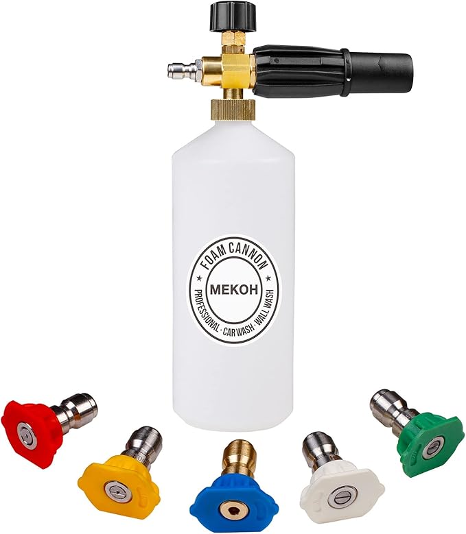 MEKOH 1 Liter Adjustable Foam Cannon & Pressure Washer 4000 PSI, 10.5 GPM Spray Gun