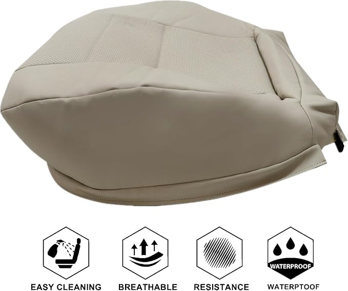 NLQR Front Driver and Pasenger Bottom & Top Replacement Seat Covers Ivory Compatible with Mercedes Benz C250 C300 C350 2008-2014, Compatible with Mercedes Benz GLK250 GLK280 GLK300 GLK350 2008-2015