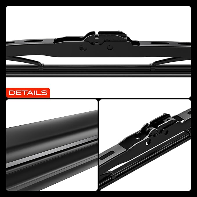 A-Premium 24"+20"+13" Windshield Wiper Blades Compatible with Hyundai Santa Fe 2005 2006 - Front Rear Wipers Blade Set for Hook/Hook Arm Connector, with Wear Indicator & Towel (Pack of 3)