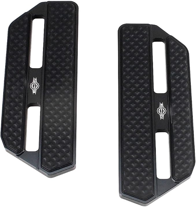 9.5 inch Black Rider's Floor Board Footboard Pedal, Aluminum & Rubber Compatible with Harley Davidson 2024-25 CVO Road Glide ST, CVO Street Glide ST, (Black)