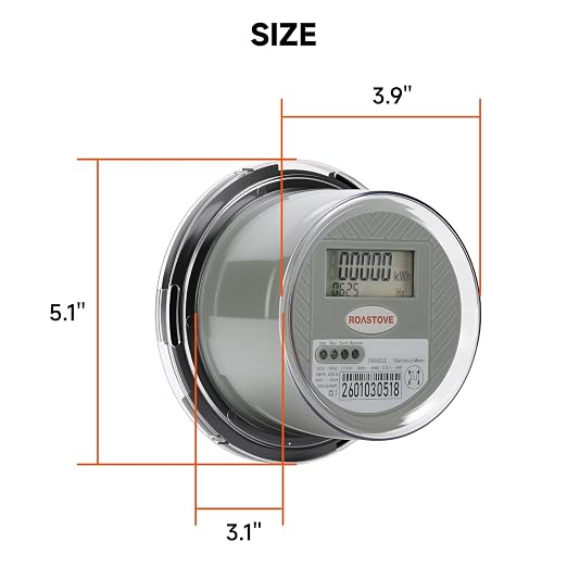120V Digital Electric Meter, 2 Wire KWH Watt Meter for RV & Home, LCD Energy Usage Monitor, 0.5 Accuracy, Easy-to-Read Power Consumption Meter