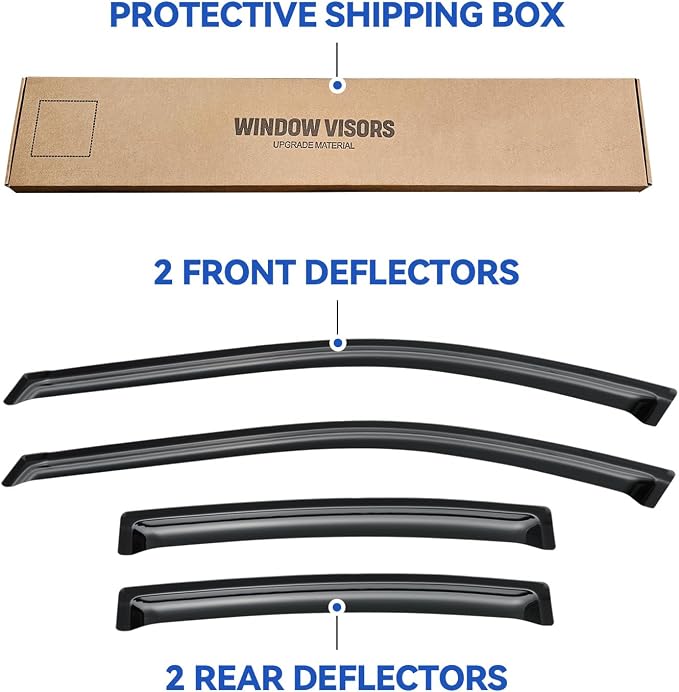 Window Visors Rain Guards for 2004 2005 2006 2007 2008 Acura TL, Out-Channel Window Vent Wind Deflectors Visors Shades for 04 05 06 07 08 Acura TL