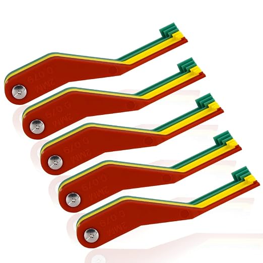 5 Pack 9-Piece Brake Pad Thickness Gauge Set, Measure Brake Pad Wear Quickly, Easy to Read Color Coded - 2mm to 12mm