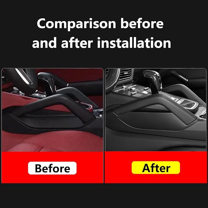 Car Center Console Armrest Side Storage Box Mobile Phone Box Holder Organizer Cover Trim for Porsche Cayenne 2018-2026 Car Accessories (Black)