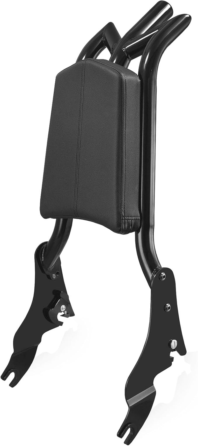 Detachable Adjustable 24” Sissy Bar Passenger Backrest Fit for Harley Touring | 2009-2026 Street Glide Road Glide Road King Electra Glide Gloss Black