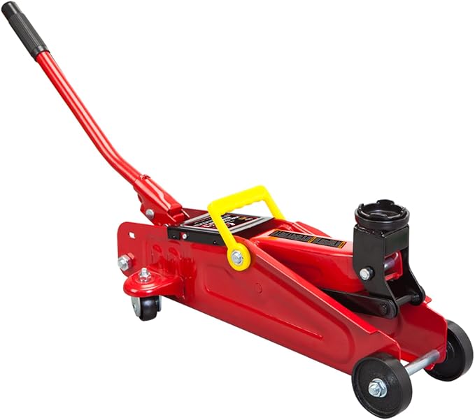 Big RED Torin Hydraulic Trolley Service/Floor Jack with Blow Mold Carrying Storage Case, 1.5 Ton (3,000 lb) Capacity, Red,TAM820014S-1