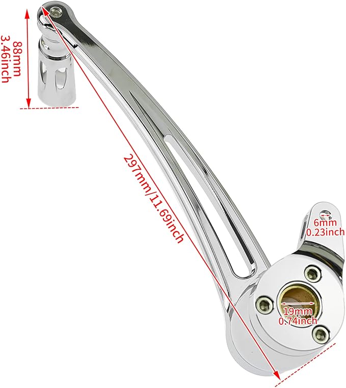 Front Floorboard Driver Rider Footboards Passenger Footboards Brake Arm Pedal Lever Heel Toe Shift Lever Fit for Harley Touring Road King Street Glide 2014-2025 Sportster Dyna Chrome